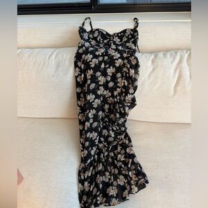Astr Black Floral Maxi Dress